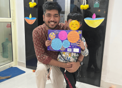 Dinesh Picture with one of the students Dinesh Picture with one of the students